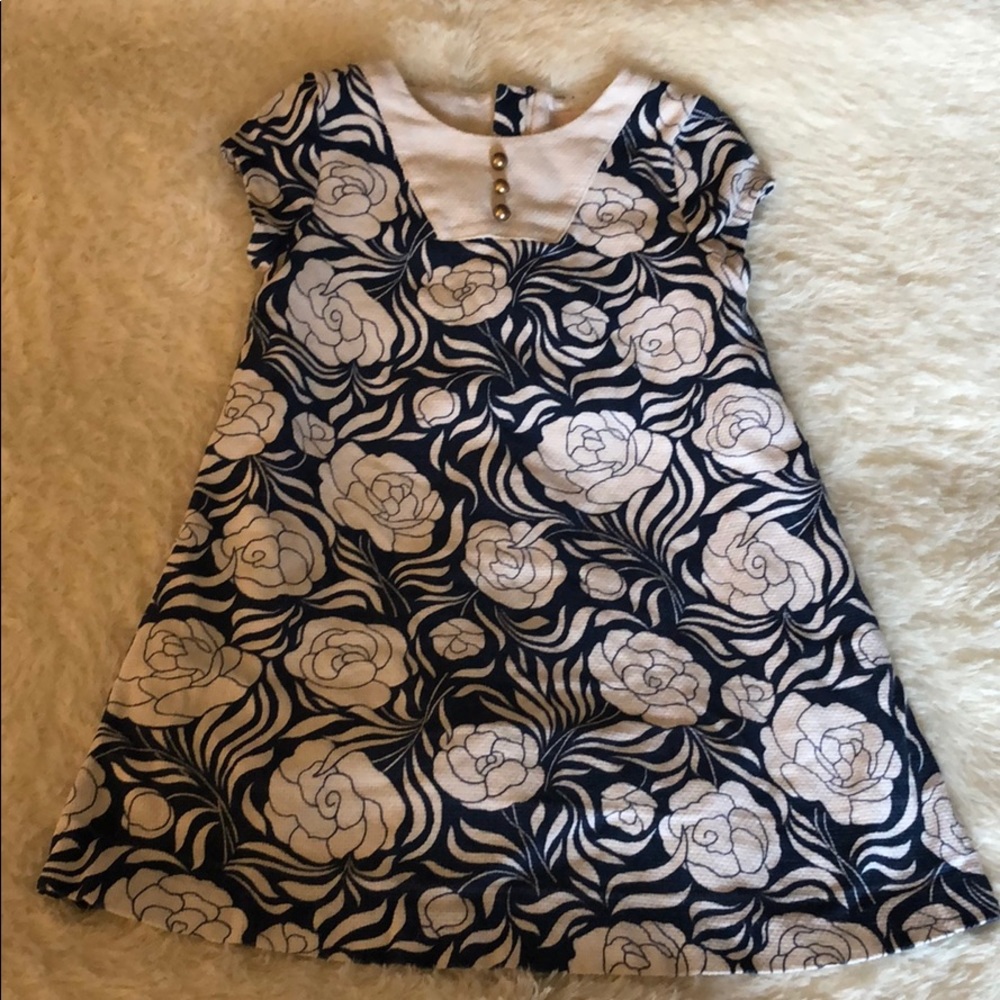 Janie and Jack blue and white floral dress